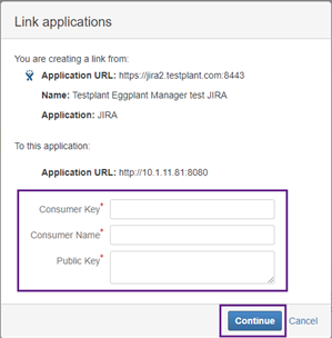 Enter applicable keys in Jira