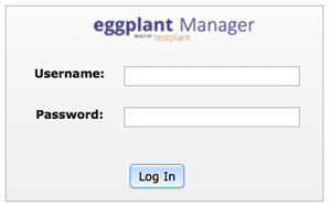 Eggplant Manager login page