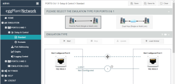 Configure point-to-point emulation in Eggplant Network