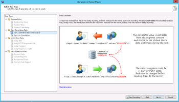 Select rules page when the Assistant is used in the Generation Rules wizard