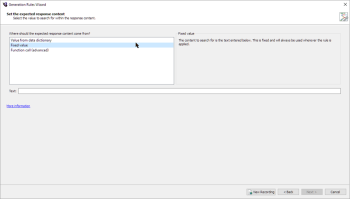 Set expected response content page when you create a Verify Contains rule