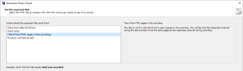 Set expected title page with Title of the HTML pages from the recording selected
