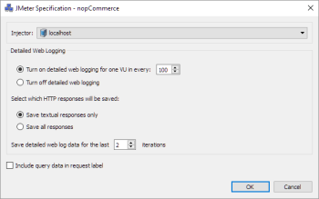 JMeter specification form
