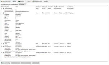 The Data tab of a test view in Eggplant Performance Studio