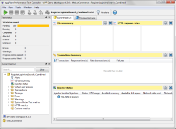The Test Controller window in eggPlant Performance