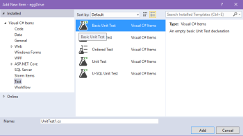 Creating a basic unit test in Visual Studio