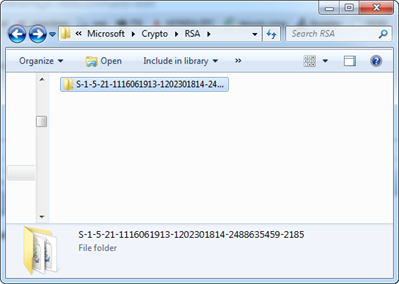 Local client certificate store