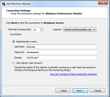Add Monitors Wizard in Eggplant Performance