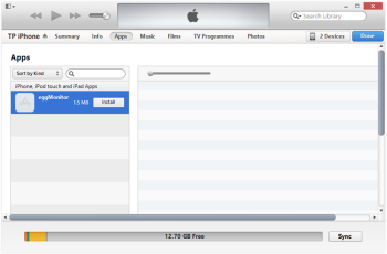 Monitoring iOS app in iTunes