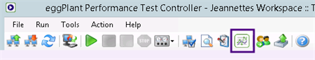 The Test Controller toolbar with the Analyzer button highlighted