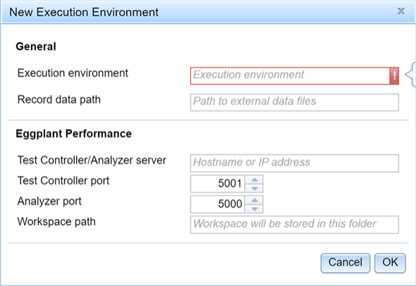 Adding a new execution environmnet in Eggplant DAI 