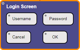 An Eggplant AI model state for a login screen