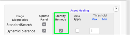 The Run preferences, with DynamicTolerance selected as the search type