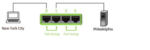 Eggplant Network point-to-point diagram