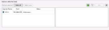 Injector within this family area on the Location tab of the Injector Advanced Settings tab