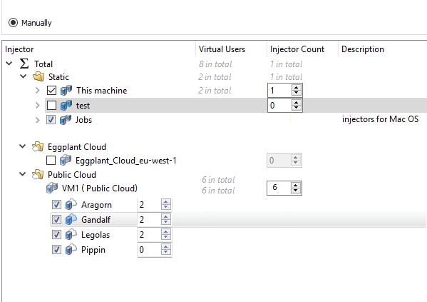 Manual VU allocation page