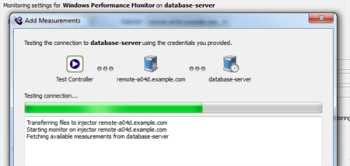 Monitoring add measurements connection test