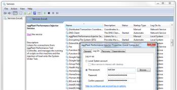 Monitoring performance usage in Eggplant Performance