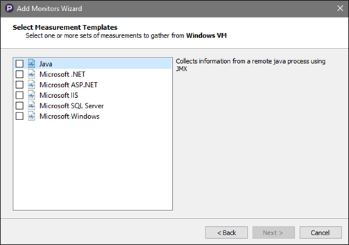 Select Measurement Templates wizard