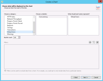 The Choose what to display on the chart panel of the Create a chart wizard