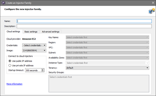 Cloud Injector setting tab