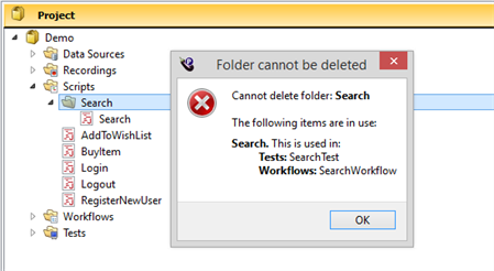 Cannot delete folder dialog