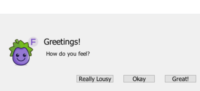 How do you feel? answer panel