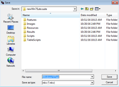 Save video dialog in Eggplant Functional