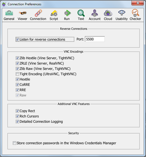 Eggplant Functional Connection Preferences for Windows