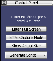 The Viewer window control panel